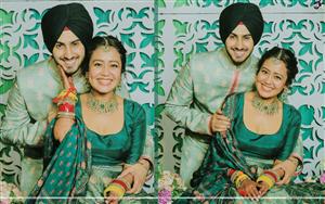 Neha Kakkar and Rohanpreet Singh seems amusing at their pre-wedding ceremony